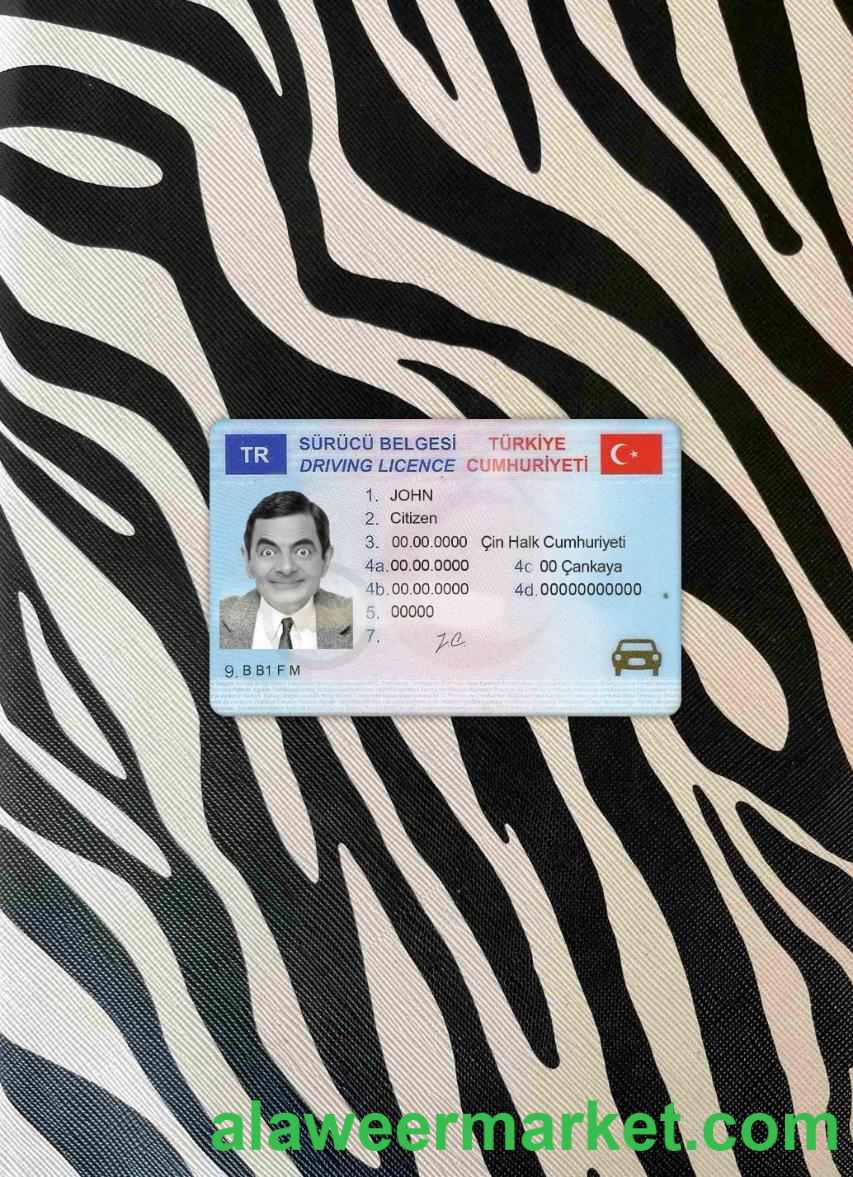 Turkey driving license photolook FRONT